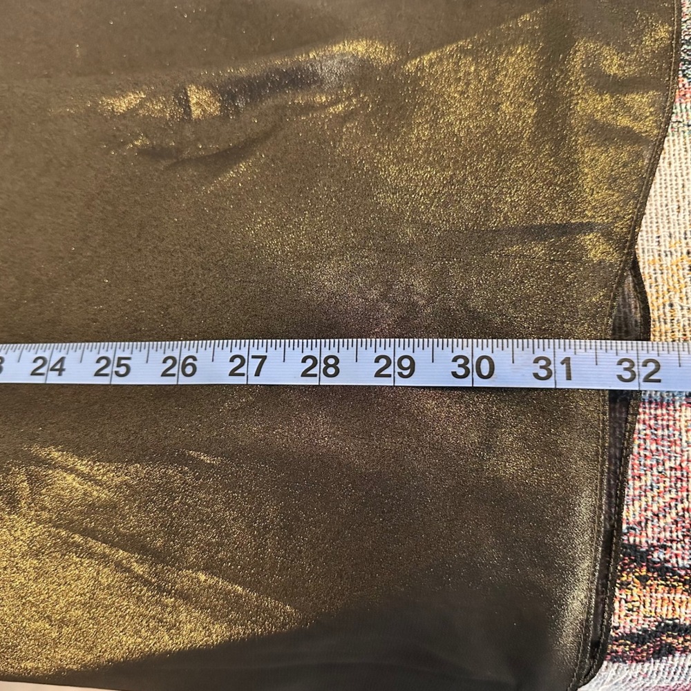 Sheike Black Gold Metallic Strapless Draped Cocktail Dress Size 12 Au / 8 US - Picture 9 of 9